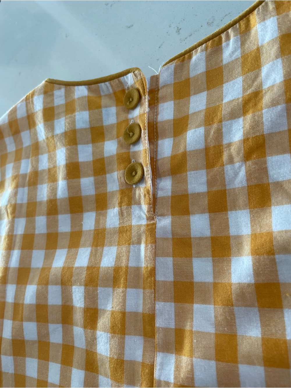 KIEL JAMES PATRICK Gingham Sleeveless Cropped Top Orange/white XL, NWT - Picture 8 of 14